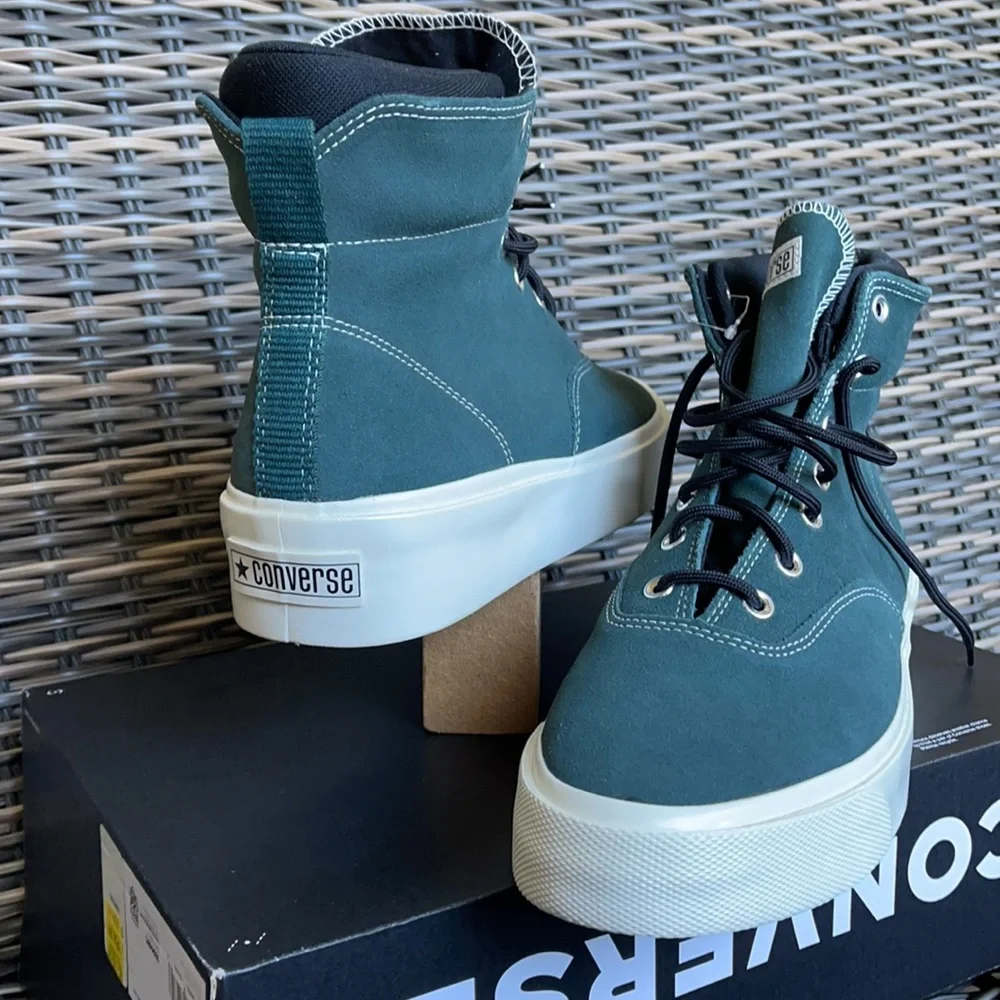 Converse Skid Grip Hi Succulent Green/Black/Egret MEN`S - Picture 10 of 16